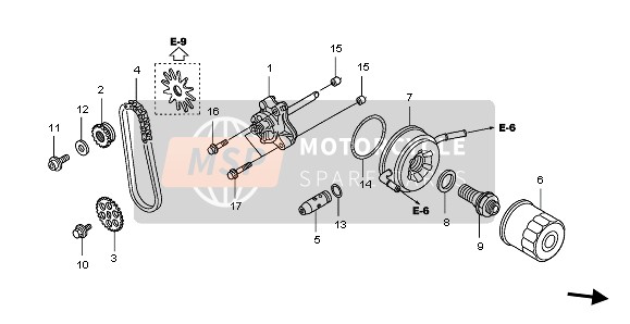 Honda FJS400 2011 La Pompe À Huile pour un 2011 Honda FJS400